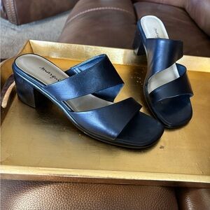 Stylish Navy Women's Heeled Sandals